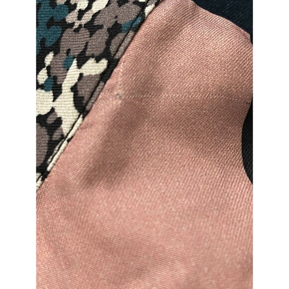 Katharine Kidd Ines Dress Size 4 Hi Low Midi Short Sleeve Pink Black EUC B36 - Picture 7 of 7